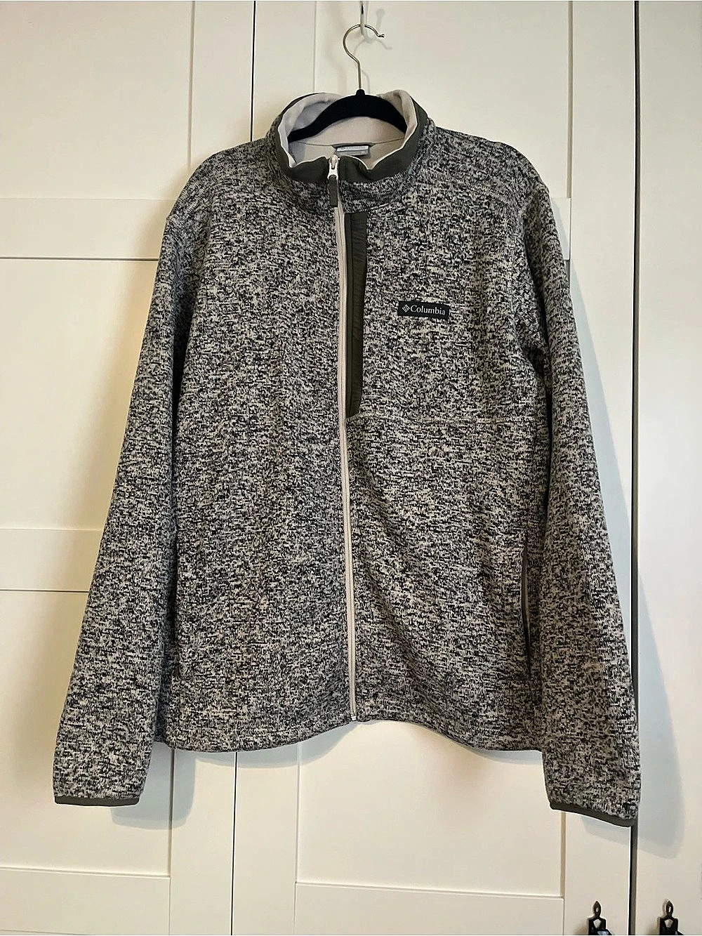 Columbia Fleece Full-Zip Jacket Gray & Black Men XL